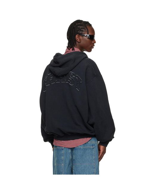 Vetements Blue 'Jesus Christ' Zip-Up Hoodie for men