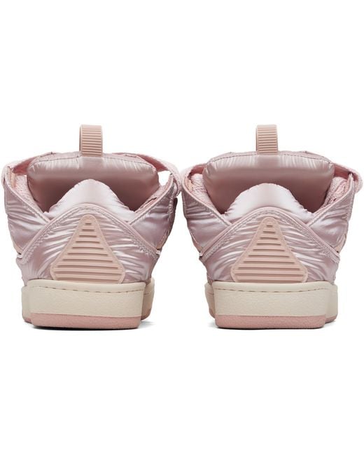 Lanvin Pink Nylon Curb Sneakers