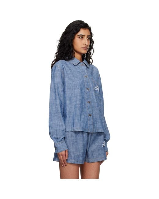 Off-White c/o Virgil Abloh Blue Chambray Pajama Shirt