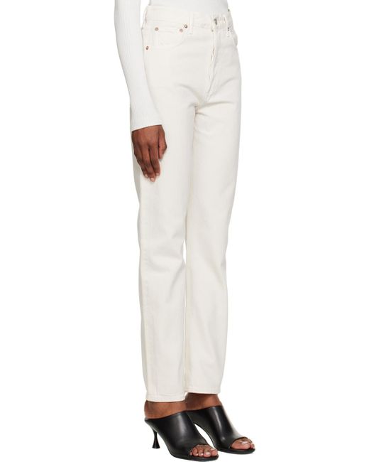 Agolde Multicolor White 90's Pinch Waist Jeans