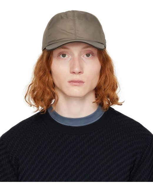 Zegna Blue Taupe Technical Fabric Baseball Cap for men