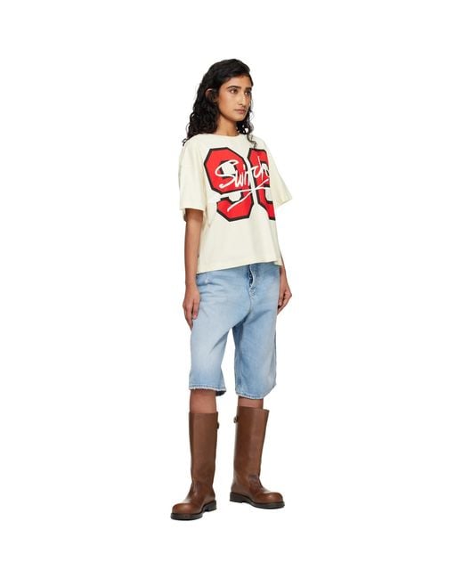 Vivienne Westwood Red Off- Cotton Jersey 96 Switch Box T-Shirt