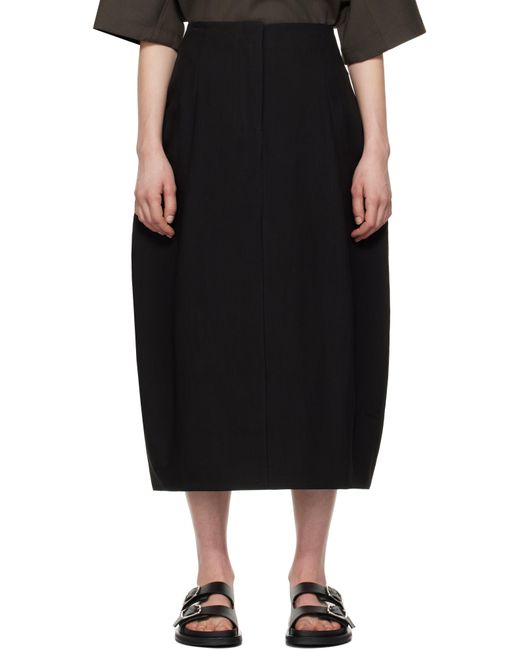 Jupe Midi Carson Noire Studio Nicholson en coloris Black