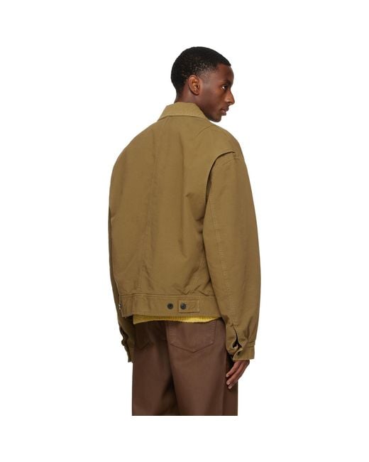 Dries Van Noten Multicolor Khaki Insulated Jacket for men