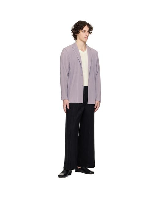 Homme Plissé Issey Miyake Purple Tailored Pleats 2 Blazer for men