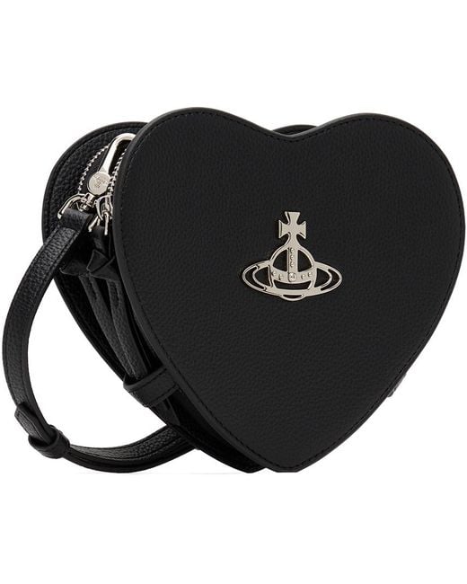 Vivienne Westwood Black Louise Heart Crossbody Bag for men