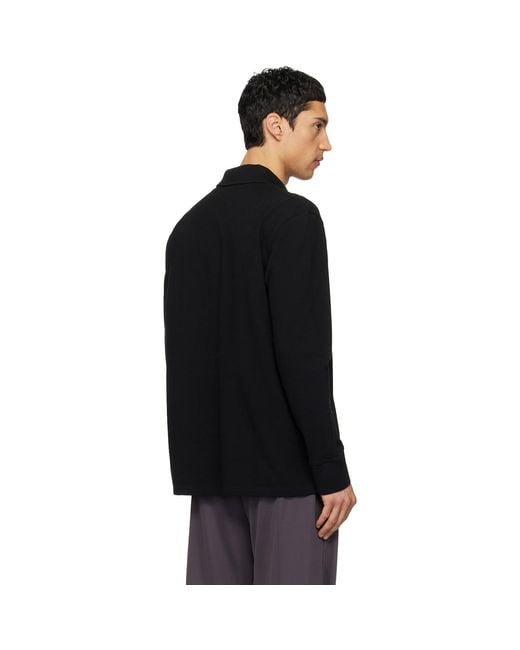 Courreges Black Oversized Polo for men
