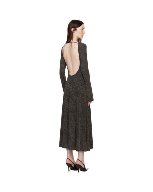 Beaufille Black Baes Open Back Maxi Dress