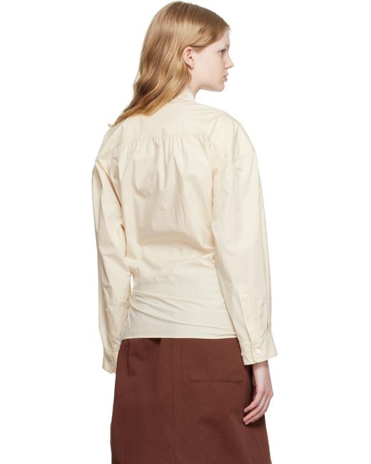 Lemaire Multicolor Off-white Straight Collar Twisted Shirt