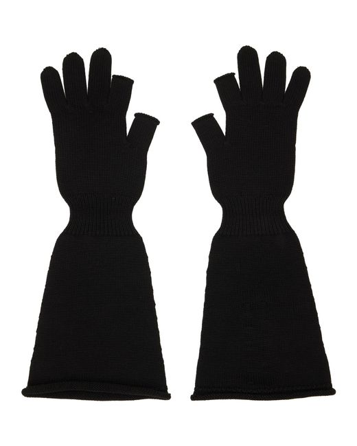 Rick Owens Black Tower Sphinx Gloves