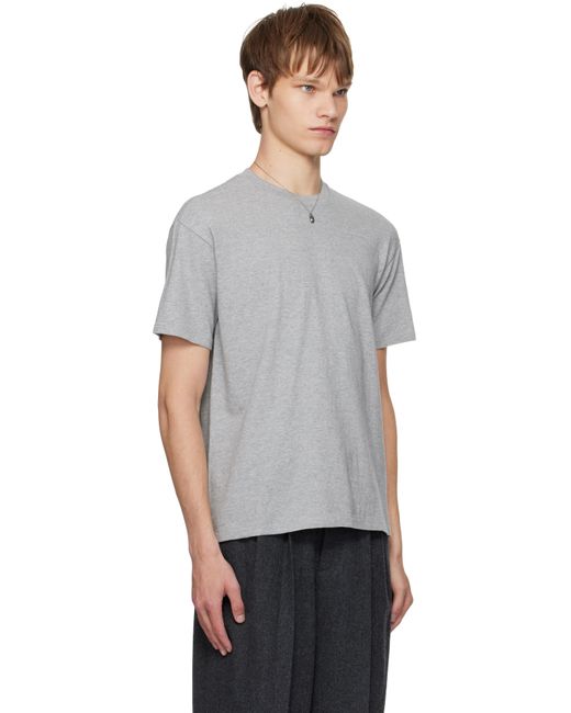 Auralee Black Seamless Crew Neck T-Shirt for men
