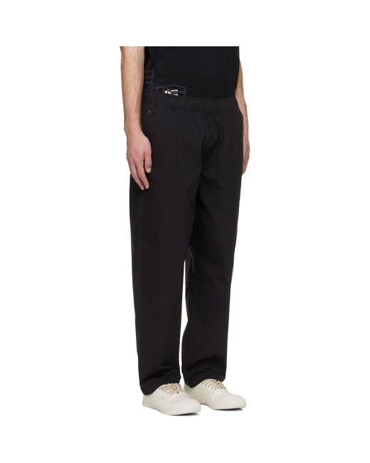 Aape By A Bathing Ape Black 'Aape Now' Woven Trousers for men