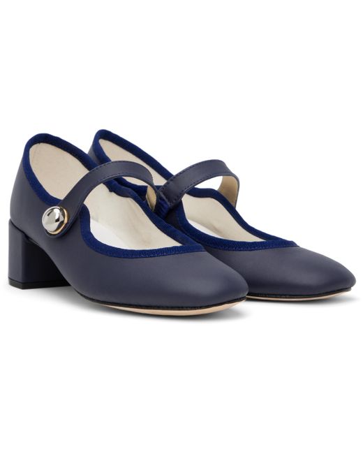 Chaussures À Talon De Style Charles Ix Fabienne Bleu Marine Repetto en coloris Blue