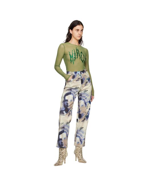 Miaou Multicolor Beige & Purple Fargo Trousers