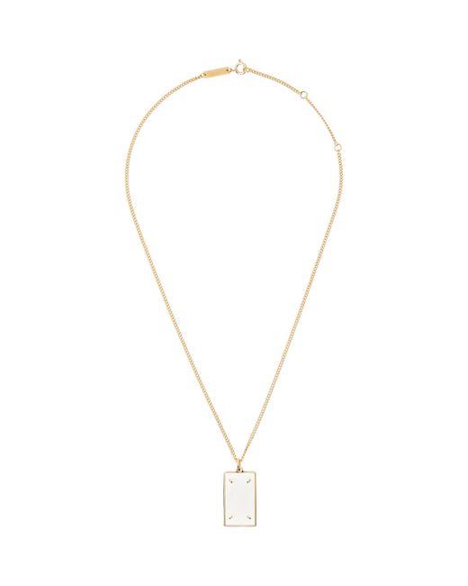 Maison Margiela Metallic Four Stitches Necklace for men