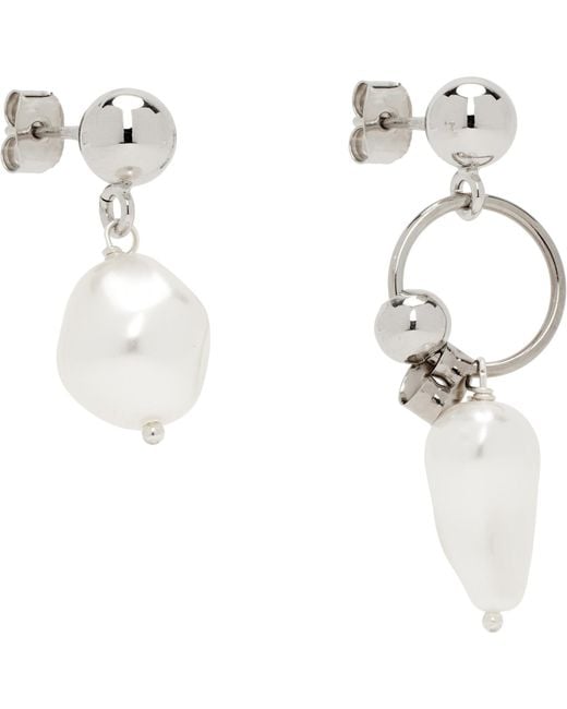 Justine Clenquet White Richie Earrings