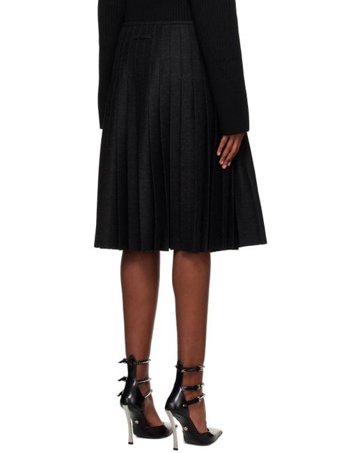 Jean Paul Gaultier Black Gray 'the Iconic' Midi Skirt