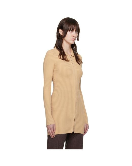 Nanushka Natural Beige Mardi Cardigan