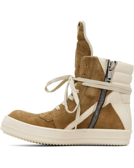 Rick Owens Brown Geobasket Sneakers for men