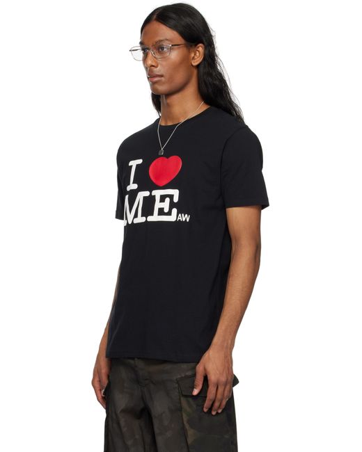 Ashley Williams Black Ssense Exclusive 'I Heart Me' Danny T-Shirt for men