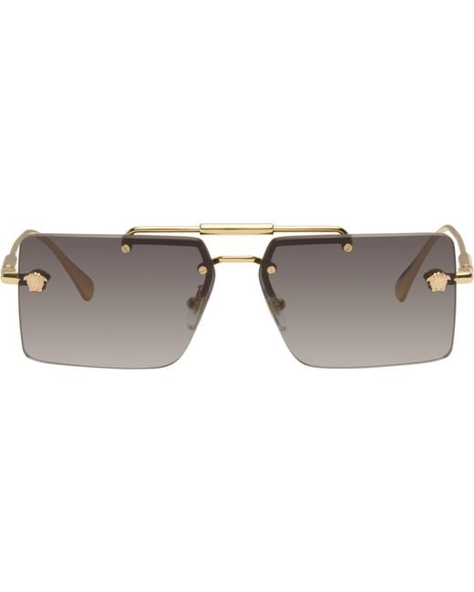 Versace Black Rimless Sunglasses for men