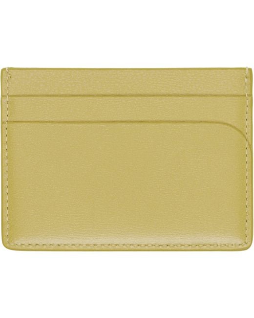 Jil Sander Yellow Curve Card Holder
