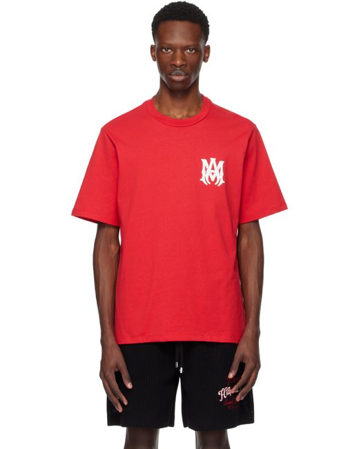 Amiri Red Ma Core Logo T-Shirt for men