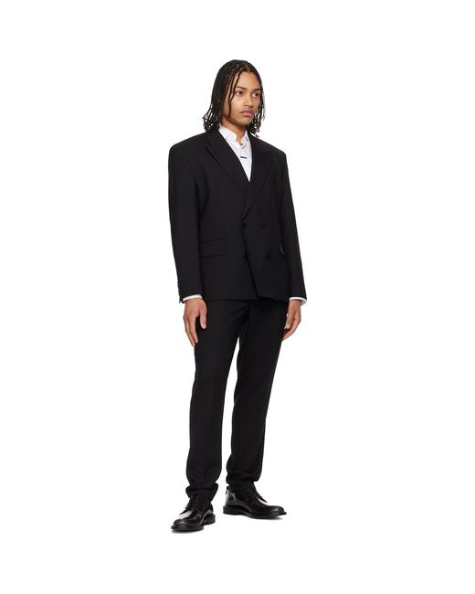 HUGO Black Leather Derbys for men
