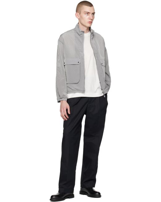 Emporio Armani Gray Textured Jacket for men