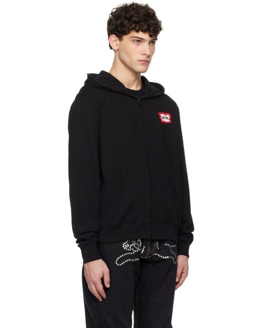 ICECREAM Black Roundabout Zip Through Hoodie for men