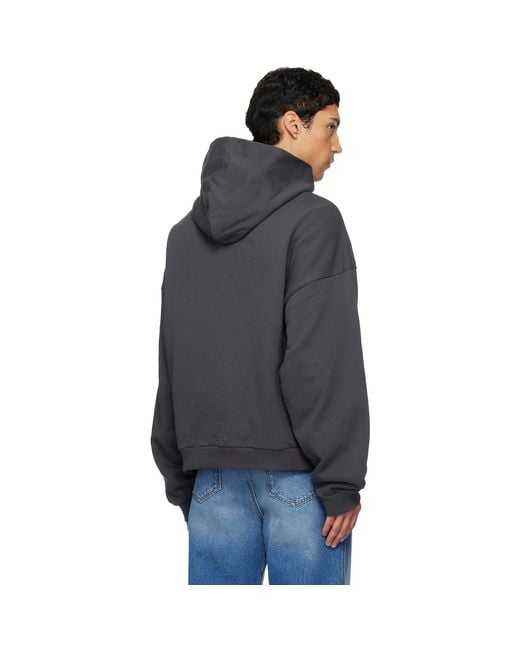 we11done Black Multi-Logo Hoodie for men