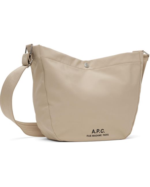 A.P.C. ベージュ Journal バッグ Black