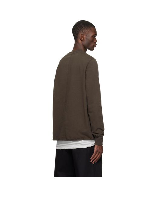 Rick Owens Black Temple Crewneck Sweatshirt for men
