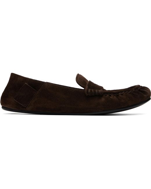 Acne Black Suede Saddle Loafers for men