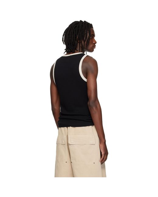 Entire studios Black Contro Tank Top for men