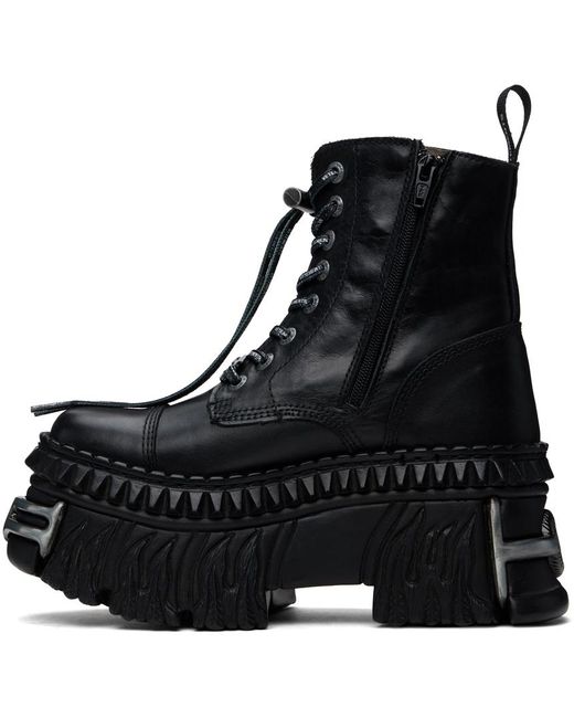 Vetements Black New Rock Edition Combat Boots
