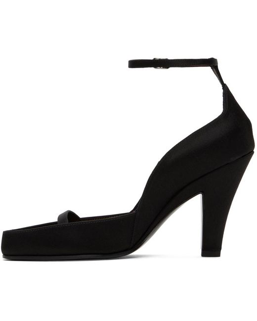 The Row Black Ankle Strap Heels