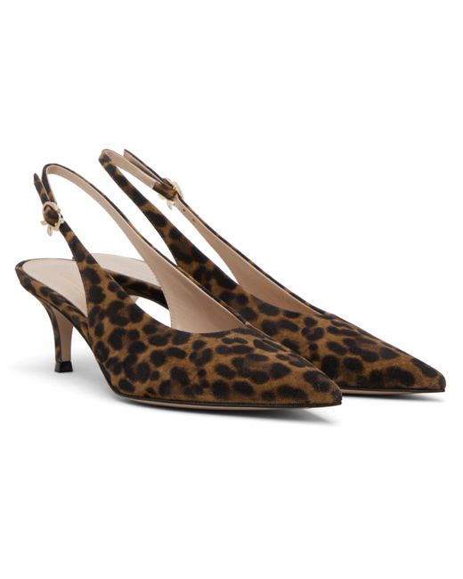 Gianvito Rossi Black Robbie Sling 55 Heels
