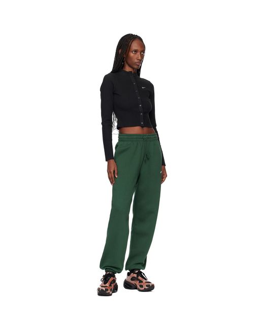 Nike Green Sportswear Phoenix High-Waisted Sweatpants