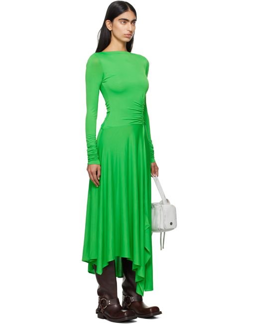 Acne Green Long Sleeve Maxi Dress