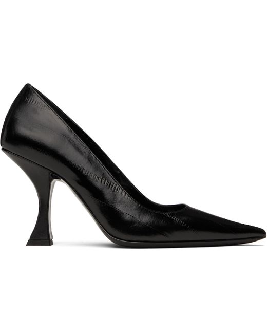 By Far Black Viva Heels