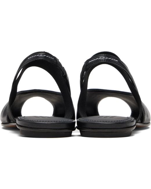 MM6 by Maison Margiela Black Anatomic Numeric Slingback Sandals