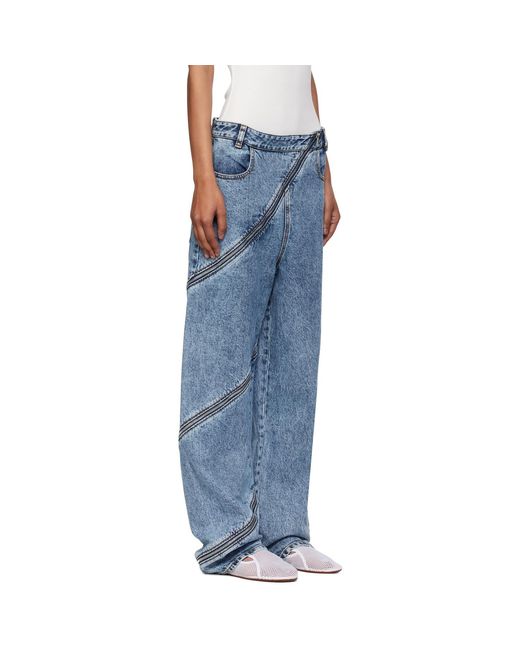 Alaïa Blue Spiral Jeans