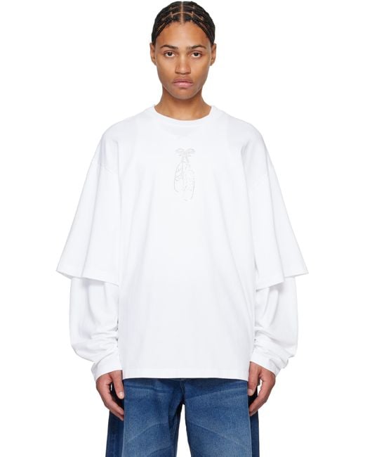 Abra White Double Ballerina T-Shirt for men
