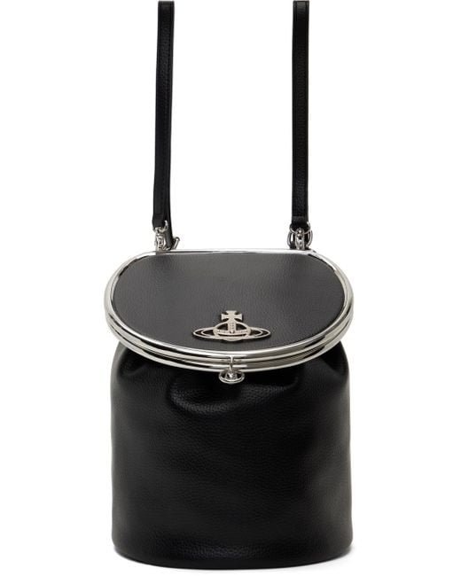 Vivienne Westwood Black Olive Round Frame Backpack