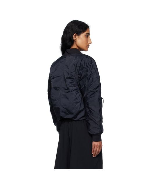 On Shoes Blue Varsity Bomber Jacket