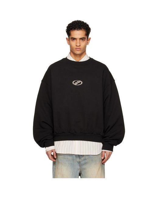 we11done Black Se11Done Sweatshirt for men