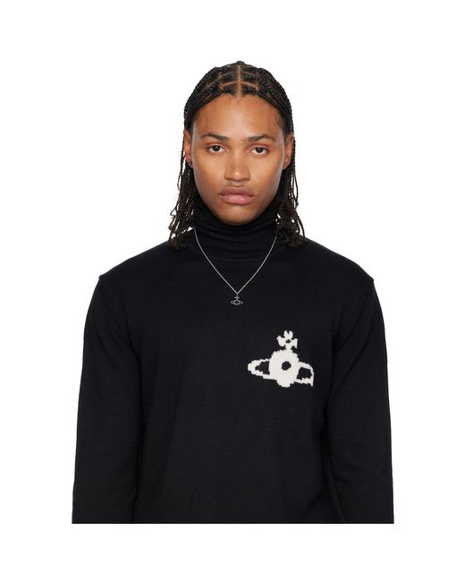 Vivienne Westwood Black Man London Orb Single Stud Earring for men
