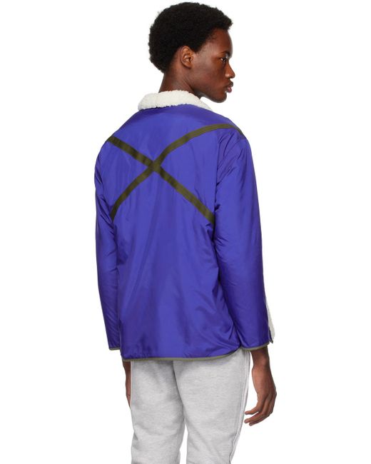Greg Lauren Blue Reversible Jacket for men