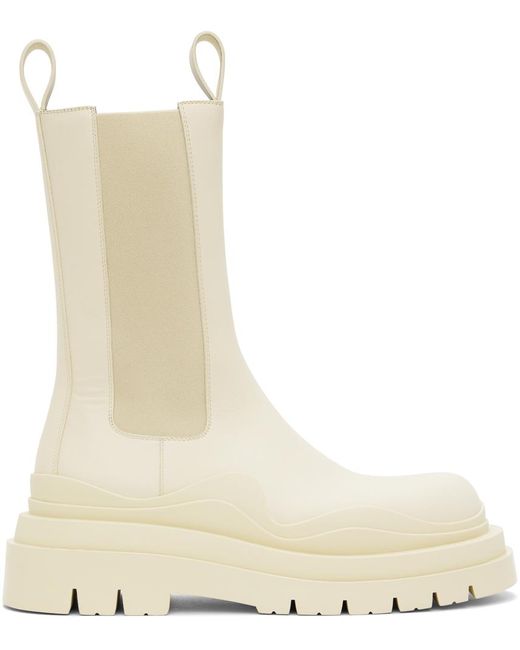 Bottega Veneta Natural Off-white Lug Boots